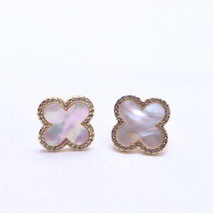 Rivka Friedman Gold and Pearl Earrings
